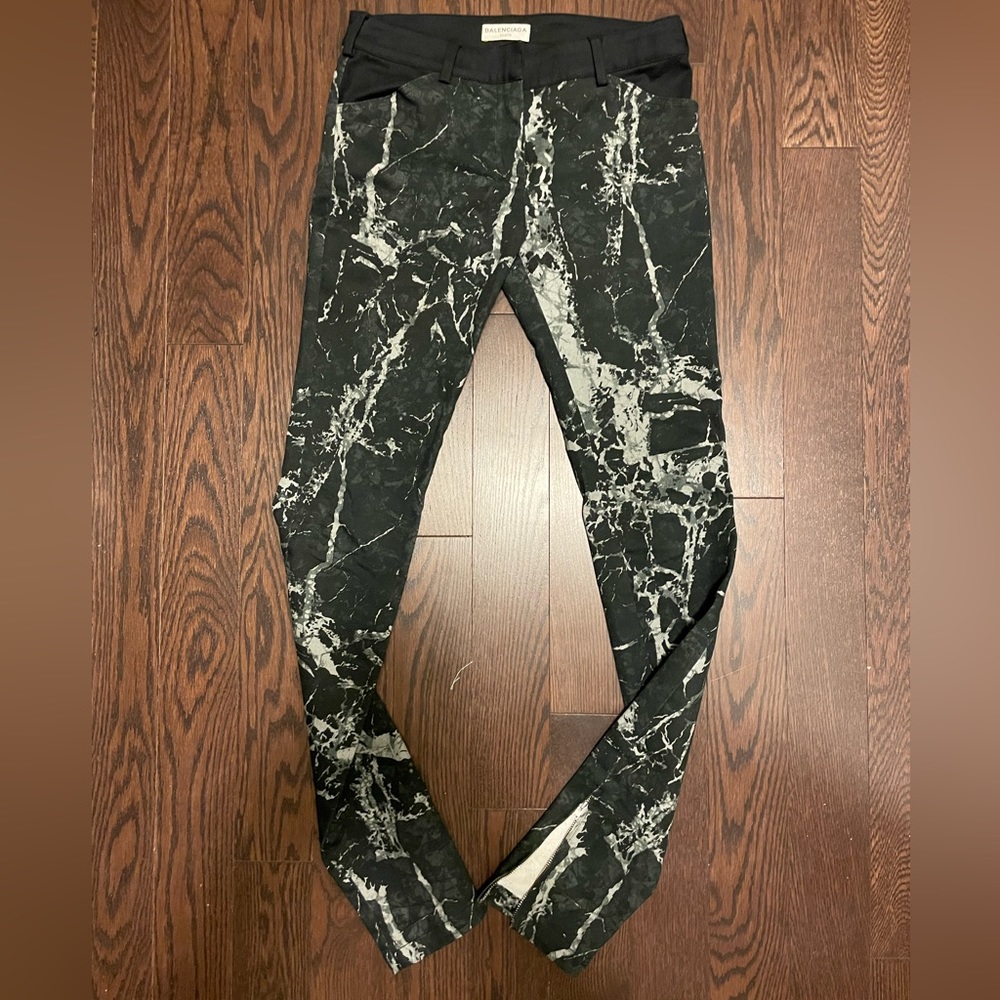 Size 36 Balenciaga black denim zip ankle jeans